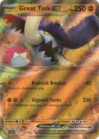 Great Tusk ex - 123/198 - Holofoil - NM - Double Rare - SV01: Scarlet & Violet Base Set