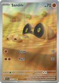 Sandile - 216/198 - Holofoil - NM - Illustration Rare - Scarlet & Violet Base Set