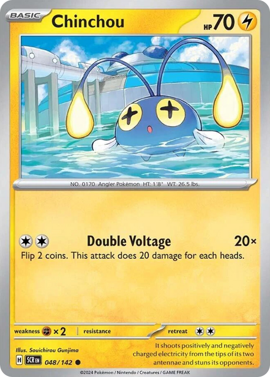 Chinchou - 48/142 - Reverse Holofoil - NM - Common - Stellar Crown