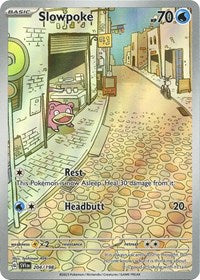 Slowpoke - 204/198 - Holofoil - NM - Illustration Rare - Scarlet & Violet Base Set