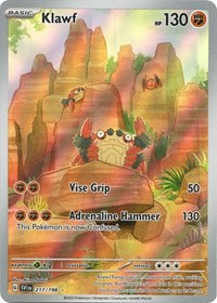 Klawf - 217/198 - Holofoil - NM - Illustration Rare - Scarlet & Violet Base Set