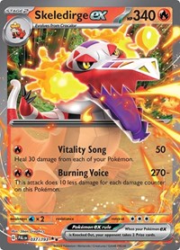 Skeledirge ex - 037/193 - Holofoil - NM - Double Rare - SV02: Paldea Evolved
