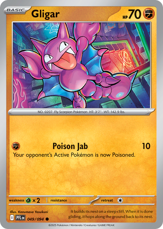 Gligar - 49/94 - Reverse Holofoil - NM - Common - Phantasmal Flames