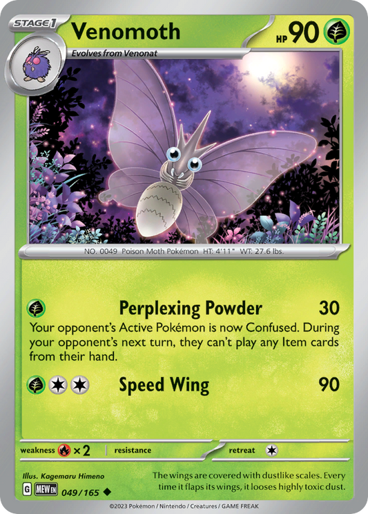 Venomoth - 49/165 - Normal - NM - Uncommon - 151