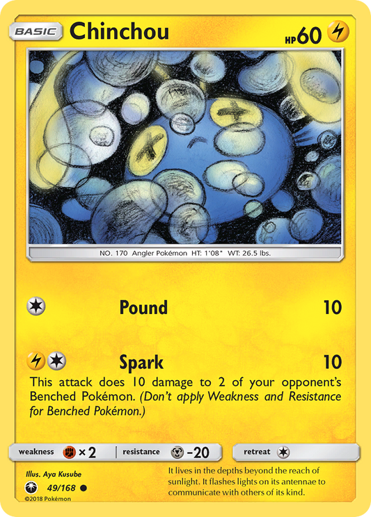 Chinchou - 49/168 - Normal - NM - Common - Celestial Storm