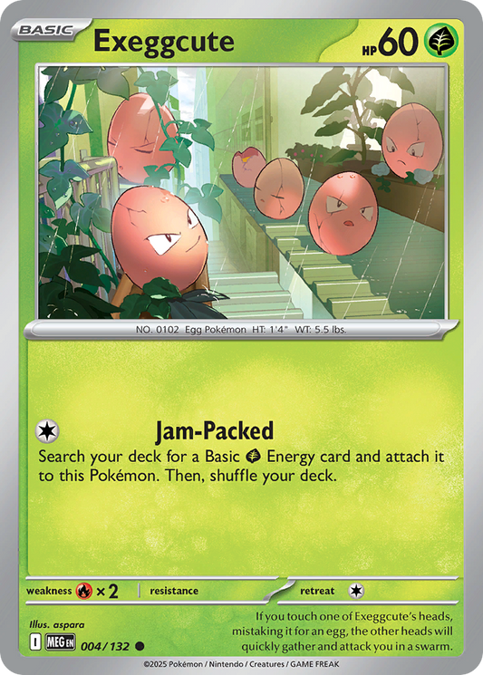 Exeggcute - 4/132 - Normal - NM - Common - Mega Evolution