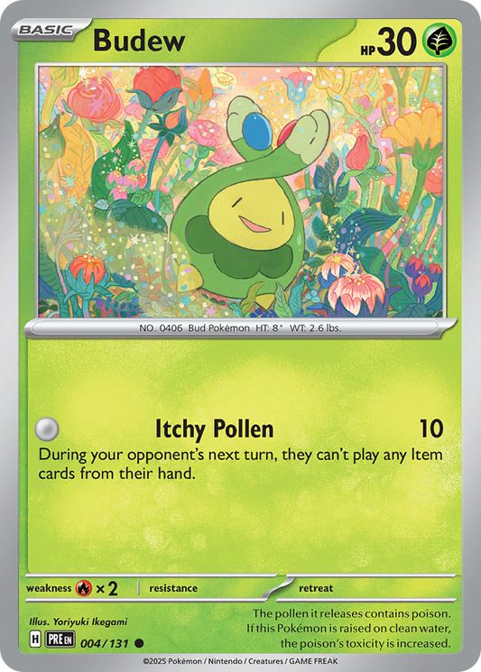 Budew - 4/131 - Normal - NM - Common - Prismatic Evolutions