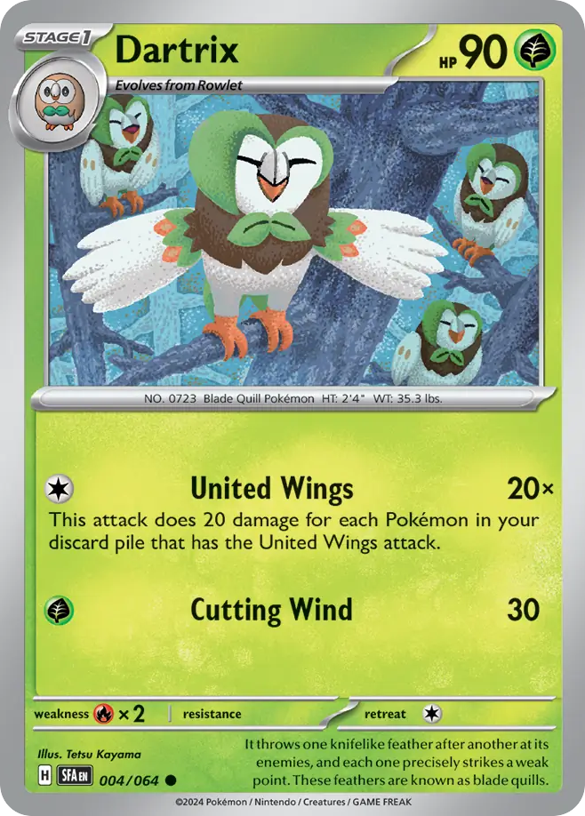 Dartrix - 4/64 - Normal - NM - Common - Shrouded Fable
