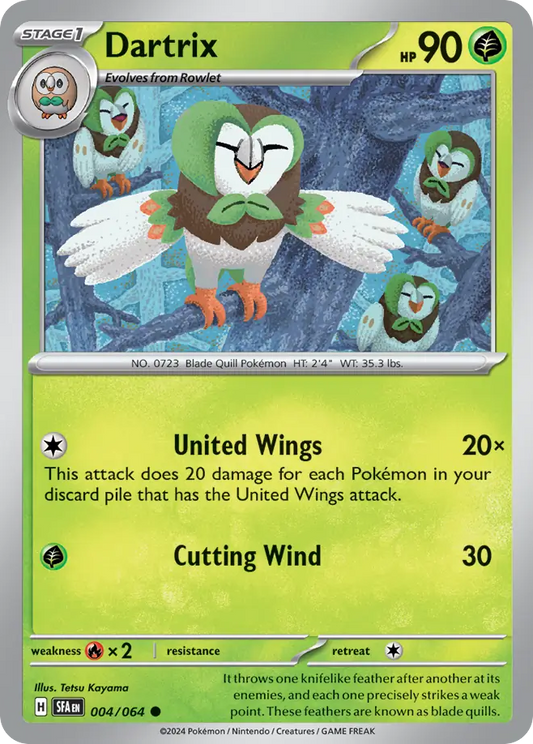 Dartrix - 4/64 - Reverse Holofoil - NM - Common - Shrouded Fable