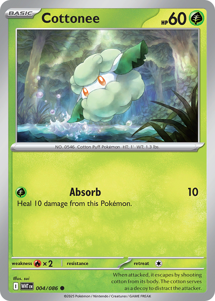 Cottonee - 4/86 - Normal - NM - Common - White Flare