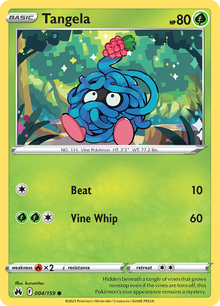 Tangela - 4/159 - Normal - NM - Common - Crown Zenith