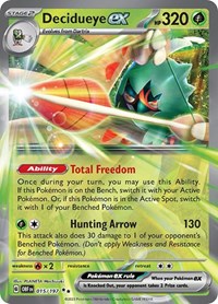 Decidueye ex - 15/197 - Holofoil - NM - Double Rare - Obsidian Flames