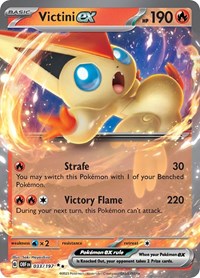 Victini ex - 33/230 - Holofoil - NM - Double Rare - SV03: Obsidian Flames