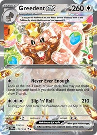 Greedent ex - 179/230 - Holofoil - NM - Double Rare - SV03: Obsidian Flames