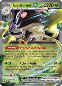 Toedscruel ex - 22/230 - Holofoil - NM - Double Rare - SV03: Obsidian Flames