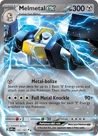 Melmetal ex - 153/230 - Holofoil - NM - Double Rare - SV03: Obsidian Flames