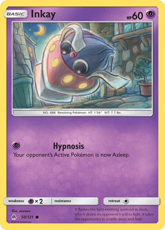 Inkay - 50/131 - Normal - NM - Common - Forbidden Light