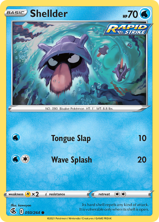 Shellder - 50/264 - Normal - NM - Common - Fusion Strike