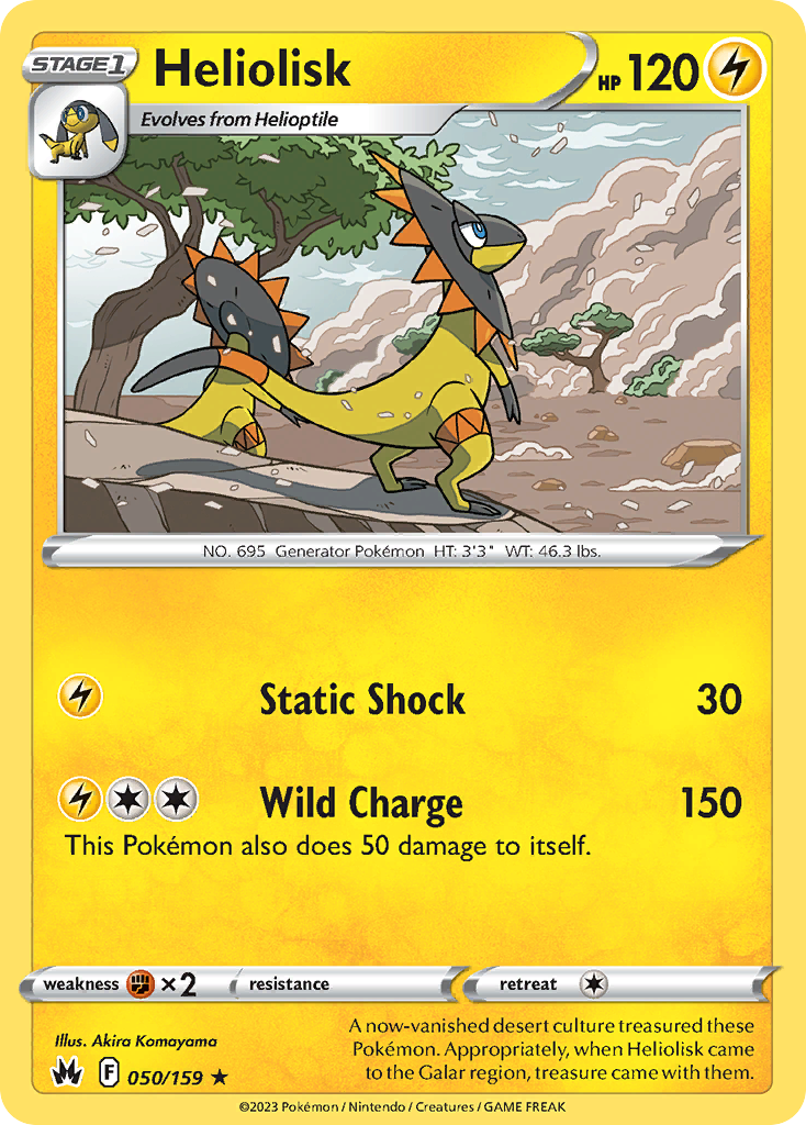 Heliolisk - 50/159 - Normal - NM - Rare - Crown Zenith