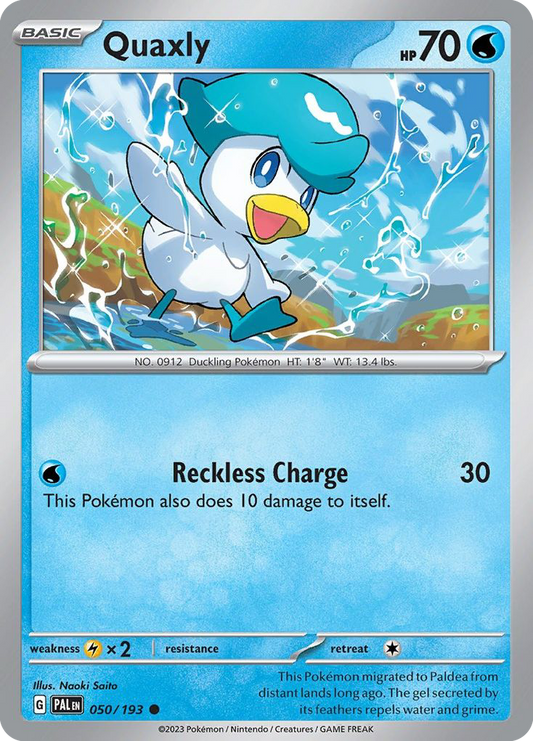 Quaxly - 50/193 - Reverse Holofoil - NM - Common - Paldea Evolved