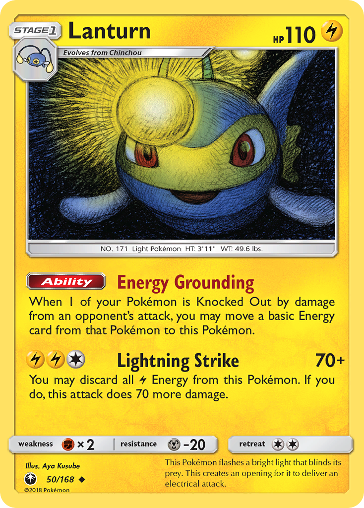 Lanturn - 50/168 - Normal - NM - Uncommon - Celestial Storm