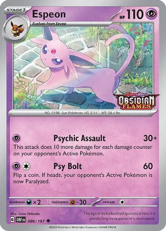 Espeon (Best Buy Exclusive) - 86 - Holofoil - NM - Promo - Scarlet & Violet Promo