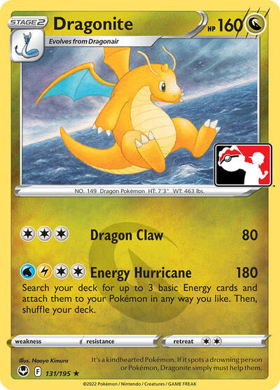 Dragonite - 131/195 - Holofoil - NM - Rare - Prize Pack Series Three
