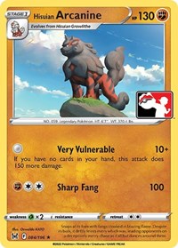Hisuian Arcanine - 84/196 - Holofoil - NM - Rare - Prize Pack Series Three