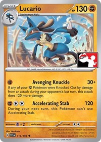 Lucario - 114/198 - Holofoil - NM - Uncommon - Prize Pack Series Three