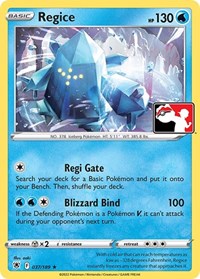 Regice - 37/189 - Holofoil - NM - Rare - Prize Pack Series Three