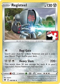 Registeel - 108/189 - Holofoil - NM - Rare - Prize Pack Series Three