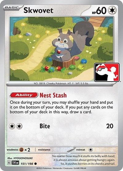 Skwovet - 151/198 - Holofoil - NM - Common - Prize Pack Series Three