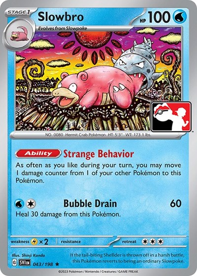 Slowbro - 043/198 - Holofoil - NM - Rare - Prize Pack Series Three