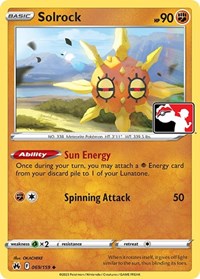 Solrock - 69/159 - Holofoil - NM - Uncommon - Prize Pack Series Three