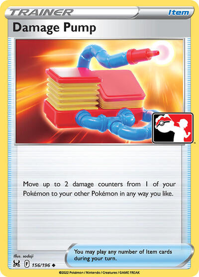 Damage Pump - 156/196 - Holofoil - NM - Uncommon - Prize Pack Series Three
