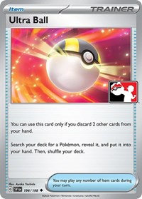 Ultra Ball - 196/198 - Holofoil - NM - Uncommon - Prize Pack Series Three