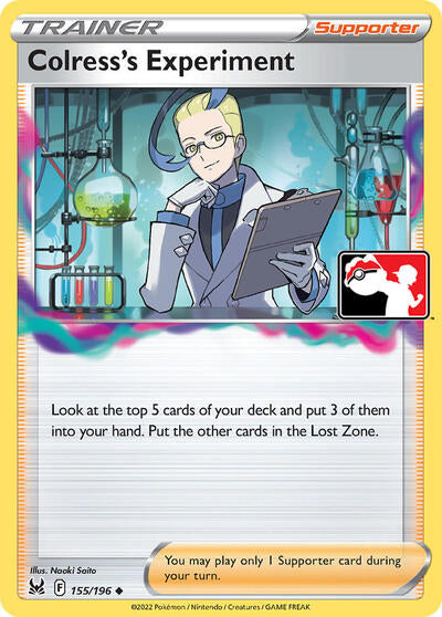 Colress's Experiment - 155/196 - Holofoil - NM - Uncommon - Prize Pack Series Three