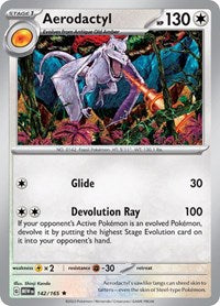 Aerodactyl - 142/165 - Holofoil - NM - Rare - 151