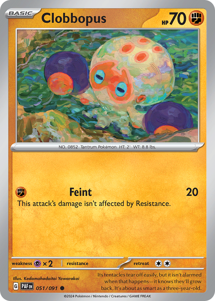 Clobbopus - 51/91 - Reverse Holofoil - NM - Common - Paldean Fates