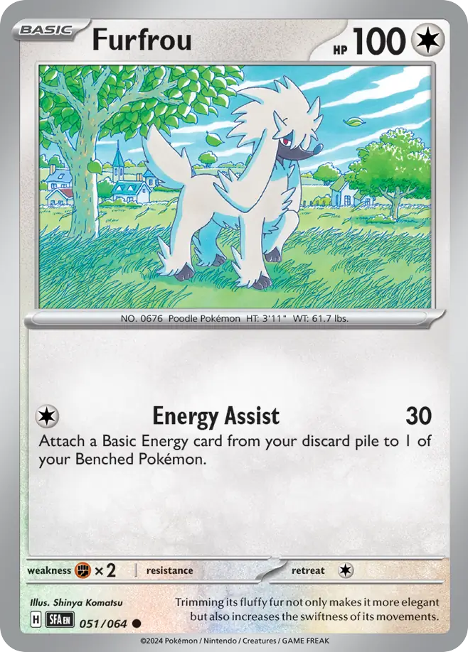 Furfrou - 51/64 - Reverse Holofoil - NM - Common - Shrouded Fable