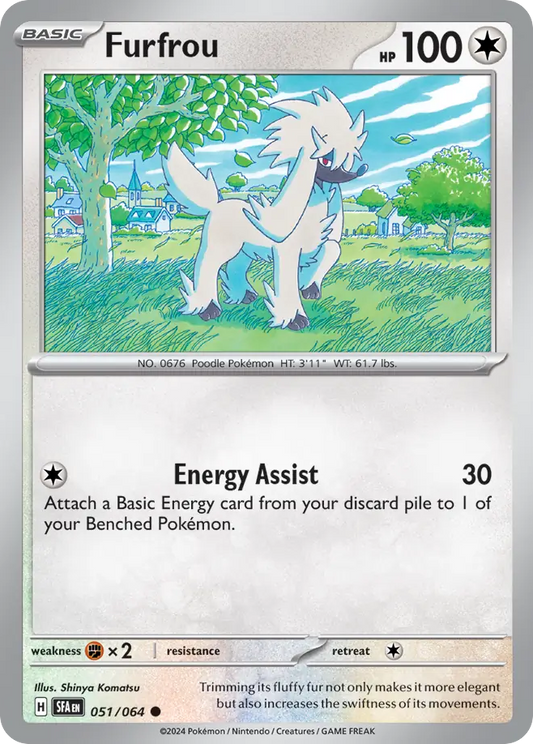 Furfrou - 51/64 - Reverse Holofoil - NM - Common - Shrouded Fable