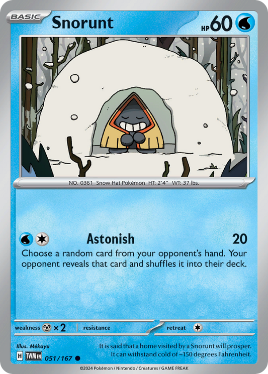 Snorunt - 51/167 - Reverse Holofoil - NM - Common - Twilight Masquerade