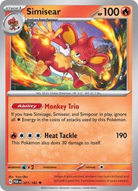 Simisear - 21 - Reverse Holofoil - NM - Uncommon - Paradox Rift