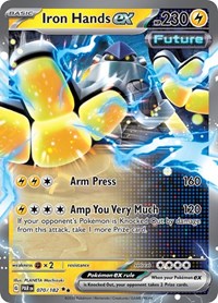 Iron Hands ex - 070/182 - Holofoil - NM - Double Rare - SV04: Paradox Rift