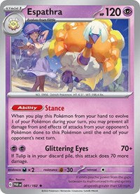 Espathra 081 182 - 81 - Reverse Holofoil - NM - Rare - Paradox Rift