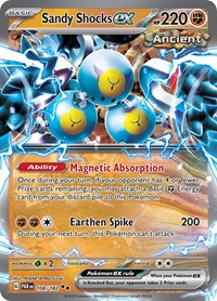 Sandy Shocks ex - 108/182 - Holofoil - NM - Double Rare - SV04: Paradox Rift