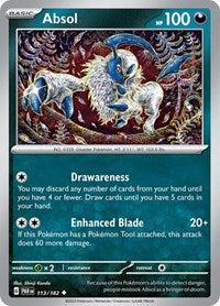 Absol - 113 - Reverse Holofoil - NM - Uncommon - Paradox Rift