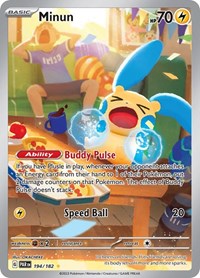 Minun - 194/182 - Holofoil - NM - Illustration Rare - Paradox Rift