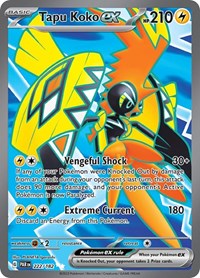 Tapu Koko ex - 222/182 - Holofoil - NM - Ultra Rare - Paradox Rift