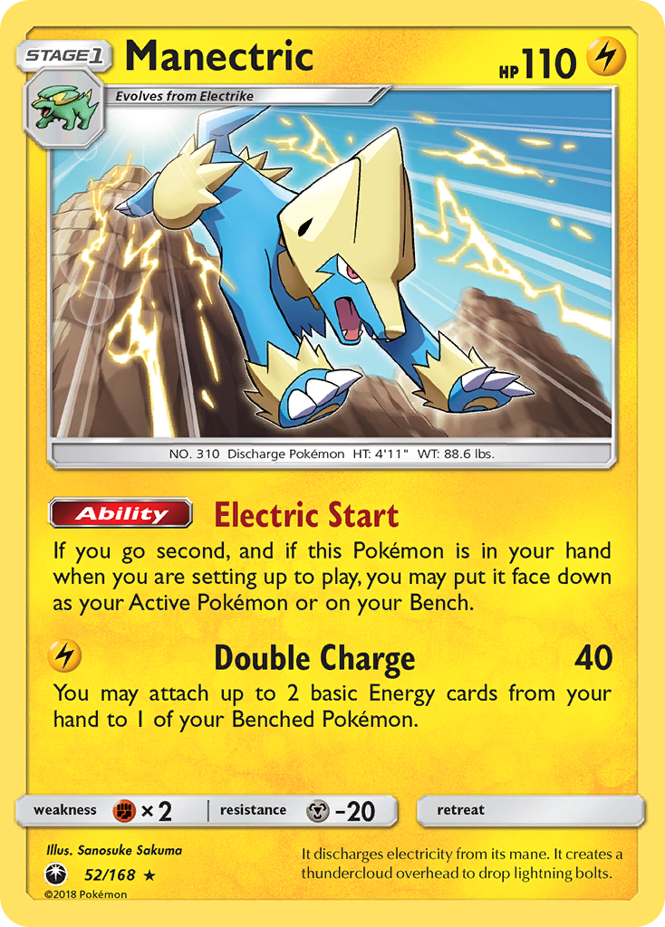 Manectric - 52/168 - Normal - NM - Rare - Celestial Storm
